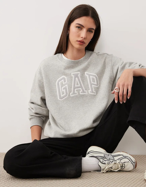  Gap Crew Neck Jumper In Grey 