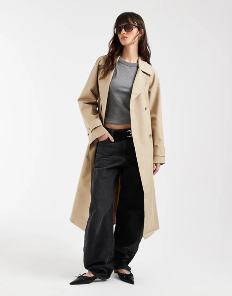  Gap Icon Long Trench Coat In Beige Neutral 