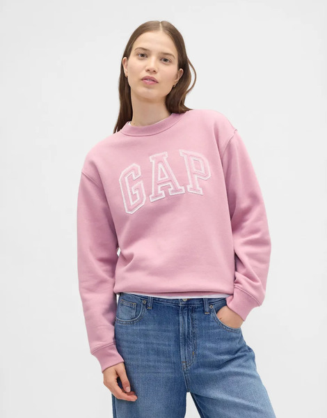  Gap Large Logo Sweatshirt In Light Pink 