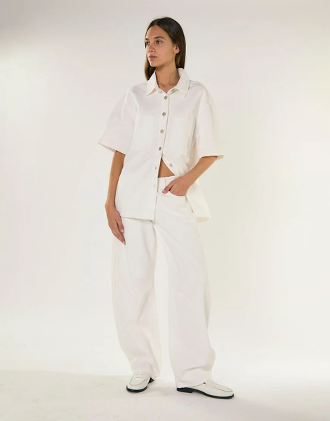  Glamorous Balloon Leg Denim Jeans In White 
