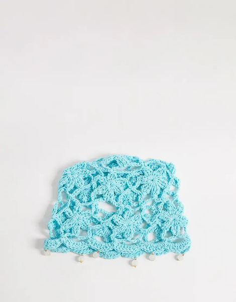  Glamorous Crochet Cap In Teal Green 