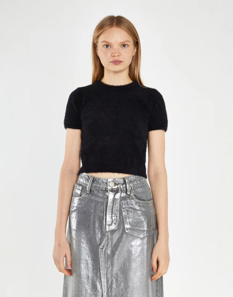 Glamorous Cropped Jumper In Black 