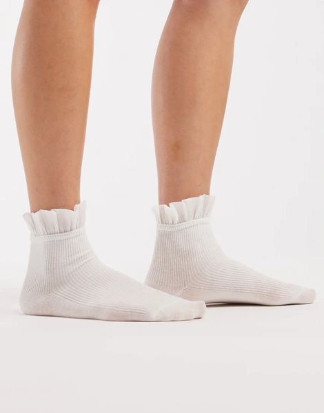  Glamorous Frilly Socks In Black 