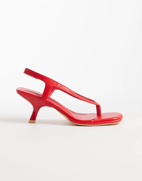 Glamorous Heeled Sandals In Red 