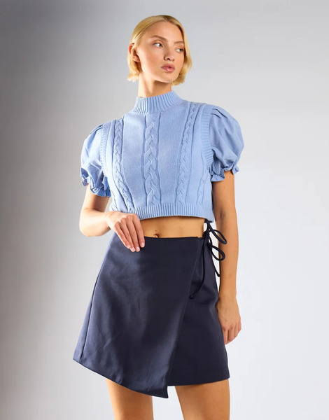  Glamorous Mini Skirts In Navy 
