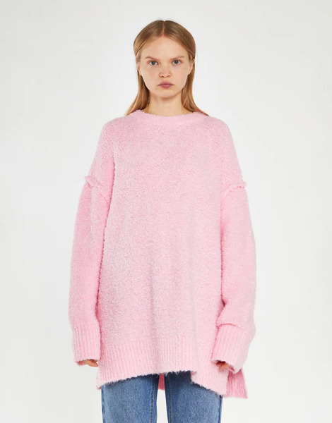  Glamorous Oversized Jumper In Candy Pink 