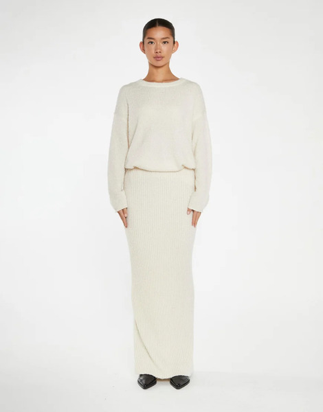  Glamorous Oversized Jumper In Cream White 