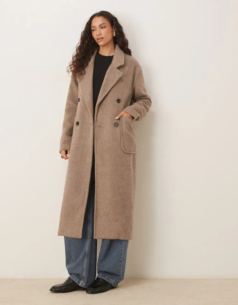  Glamorous Oversized Tailored Coat In Mushroom Grey 