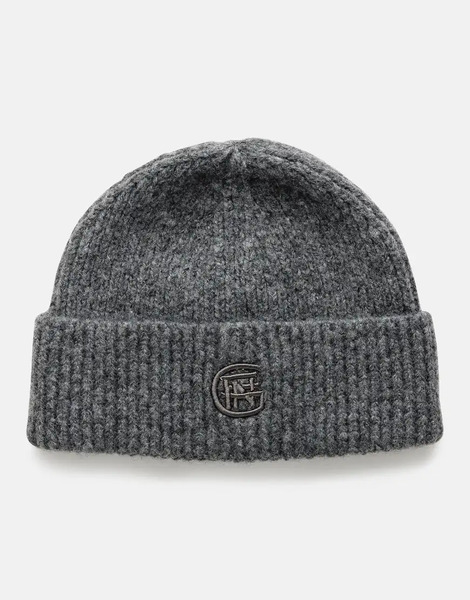  Good For Nothing Beanie Hat In Dark Grey 