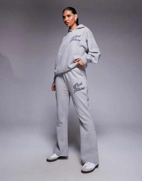  Good For Nothing Flared Joggers In Grey 