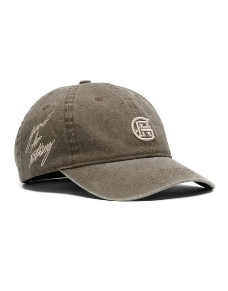  Good For Nothing Monogram Washed Cotton Cap In Fawn Brown 