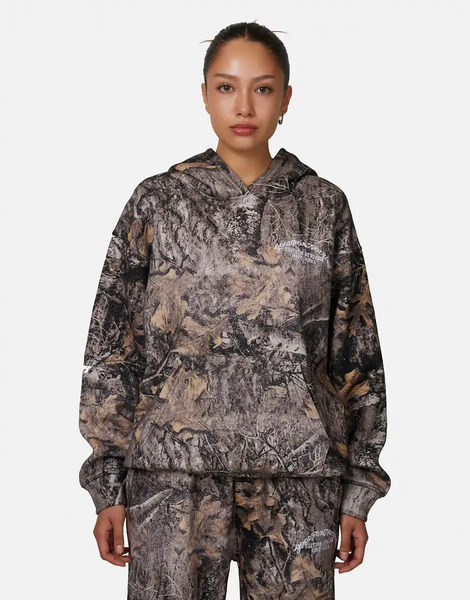 Good For Nothing Oversized Camo Pullover Hoodie In Brown 