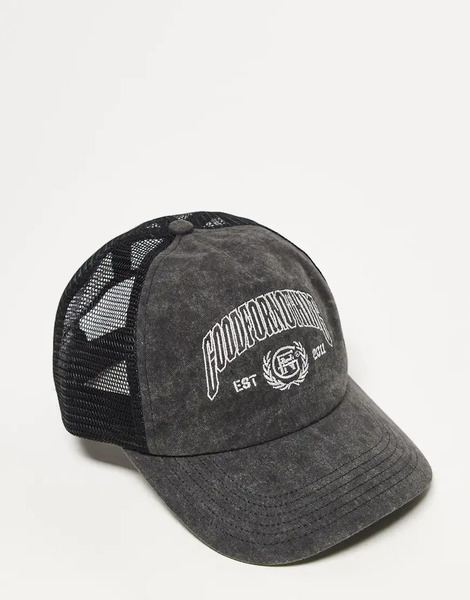  Good For Nothing Trucker Baseball Cap In Black 