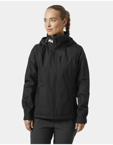  Helly Hansen Crew Hooded Midlayer Sailing Jacket 2.0 In Black 