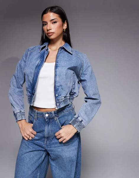  Hugo Blue Gibiusa Denim Jacket In Blue 