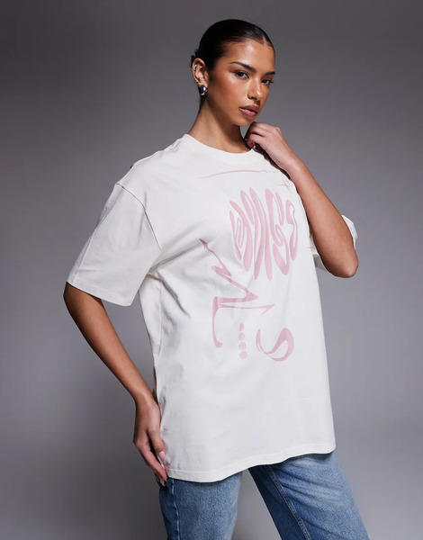  Hugo Blue Oversized Tee T Shirts In White 