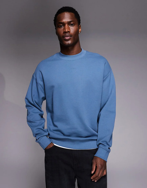  Hugo Red Dapocrew Sweatshirt Mid Blue 