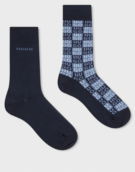  Hugo Bodywear 2 Pack Socks In Dark Blue 
