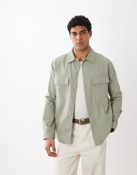  Hugo Red Oversized Shirt In Light Green 