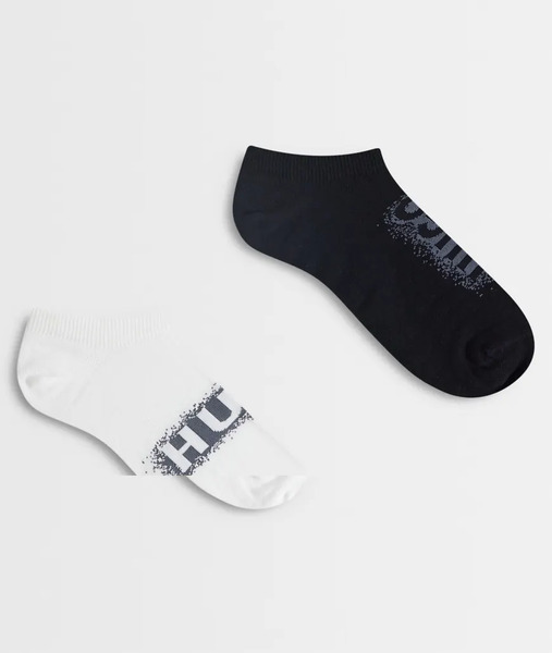  Hugo Red 2 Pack Trainer Socks In Black And White Multi 