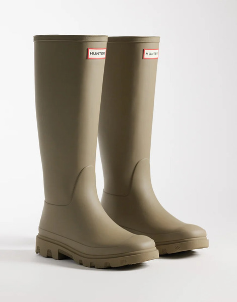  Hunter Downpour Tall Wellington Boot In Grey 