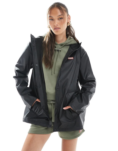  Hunter Izzy Hooded Jacket In Black 