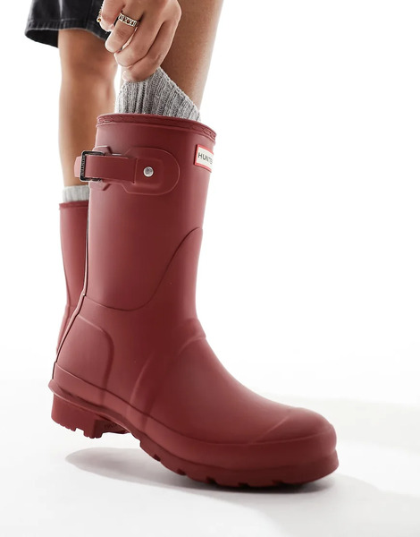  Hunter Original Short Wellies In Red 