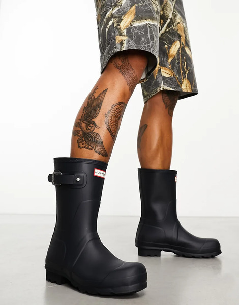 Hunter Original Short Wellington Boots In Navy 