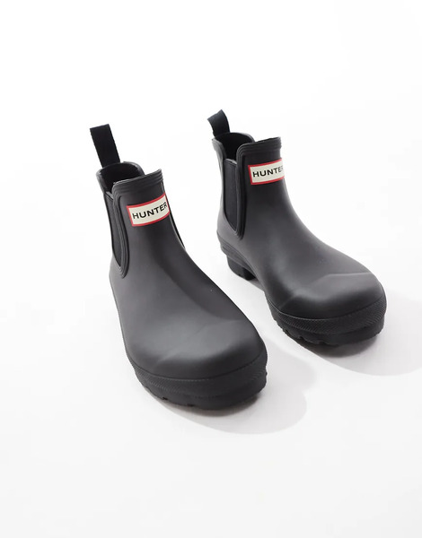  Hunter Original Unisex Chelsea Wellington Boot In Black 