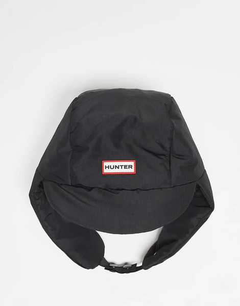  Hunter Ripstock Trapper Hat In Black 