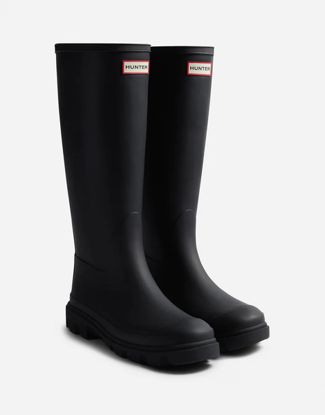  Hunter Unisex Downpour Tall Wellington Boot In Black 