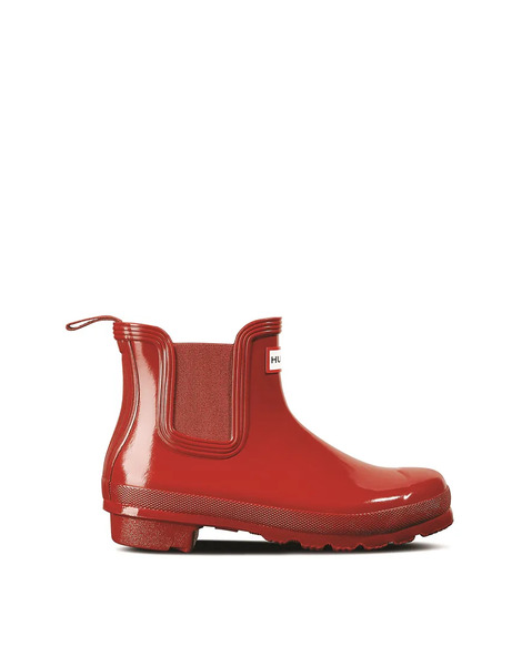  Hunter Womens Original Chelsea Gloss Boots In Red 
