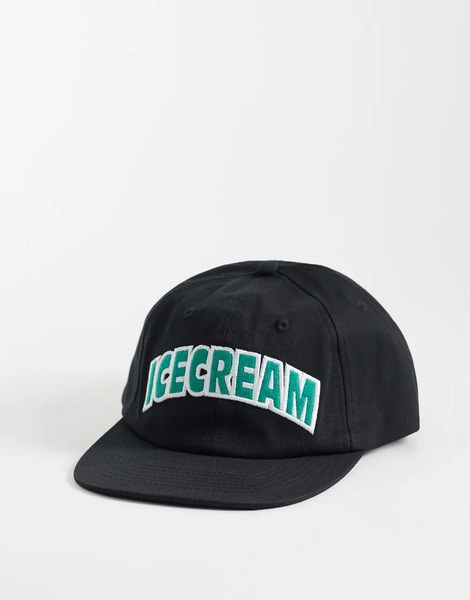 Icecream Logo Snapback Cap In Black 