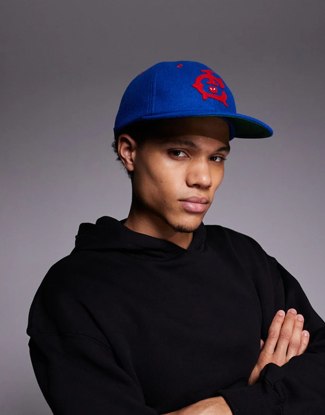  Icecream Team Ic Six Panel Baseball Cap In Blue 