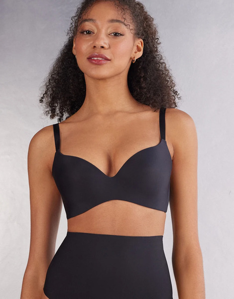  Intimissimi Adele Ultralight Microfibre Triangle Bra In Black 