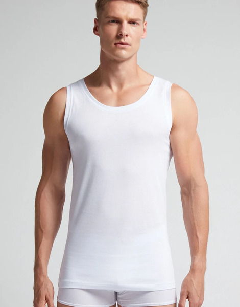  Intimissimi Extrafine Vest Top In White 