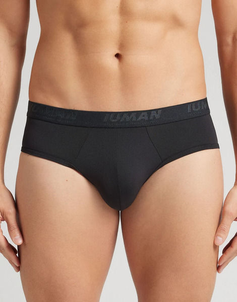  Intimissimi Microfibre Briefs With Logo In Black 