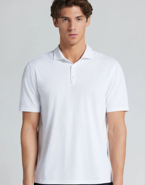  Intimissimi Non Iron Polo In White 