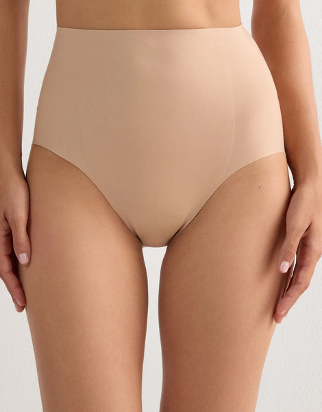  Intimissimi Raw Cut Microfibre Briefs In Honey Soft Beige Gold 