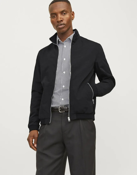  Jack & Jones Bomber Jacket In Black 