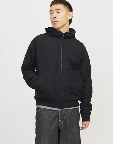  Jack & Jones Bomber Jacket In Black 