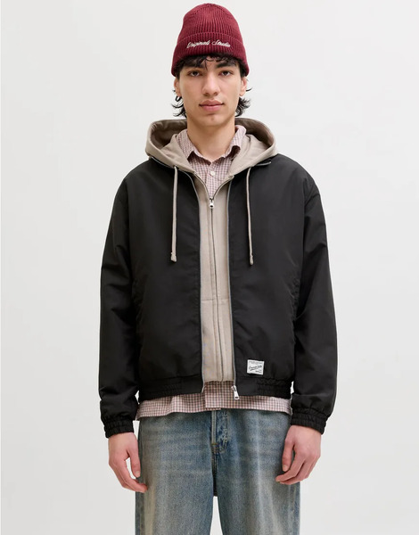  Jack & Jones Bomber Jacket In Black 