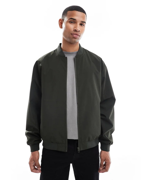  Jack & Jones Bomber Jacket In Green 