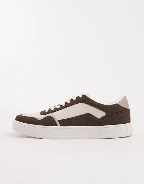  Jack & Jones Contrast Trainer In Brown 