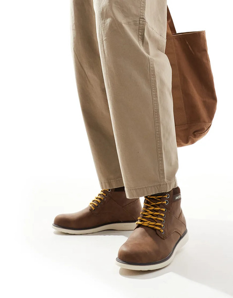  Jack & Jones Denver Combo Boot In Light Brown 