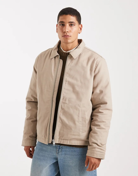  Jack & Jones Harrington Jacket In Beige Neutral 