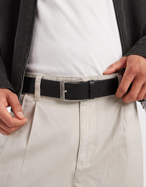  Jack & Jones Leather Belt In Black 