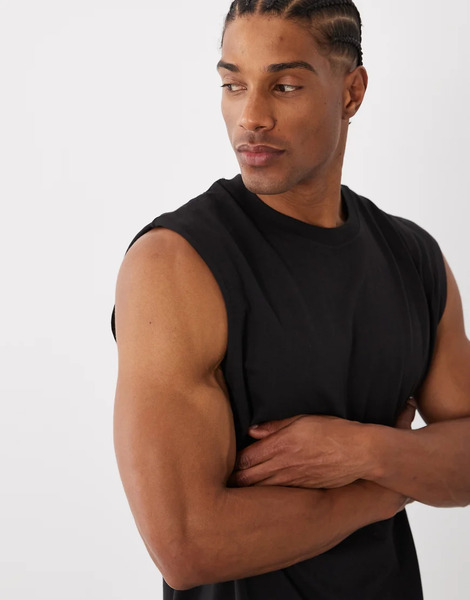  Jack & Jones Oversized Vest In Black 