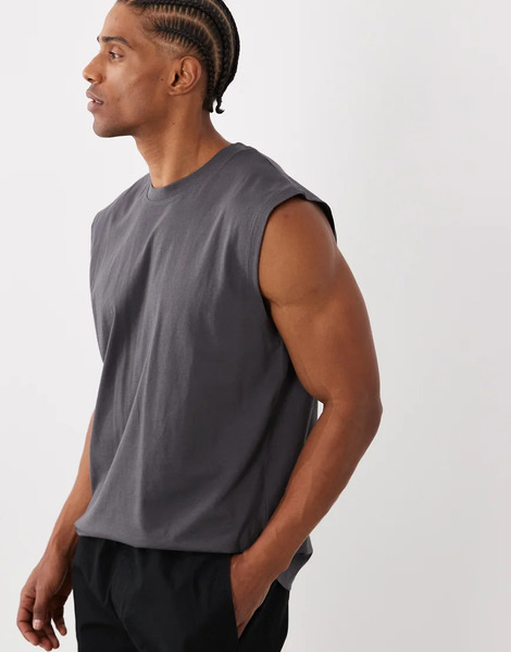  Jack & Jones Oversized Vest In Grey 