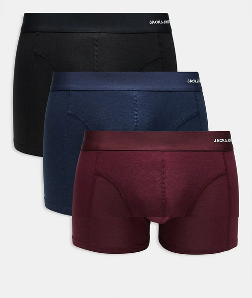  Jack & Jones 3 Pack Bamboo Trunks In Multi 